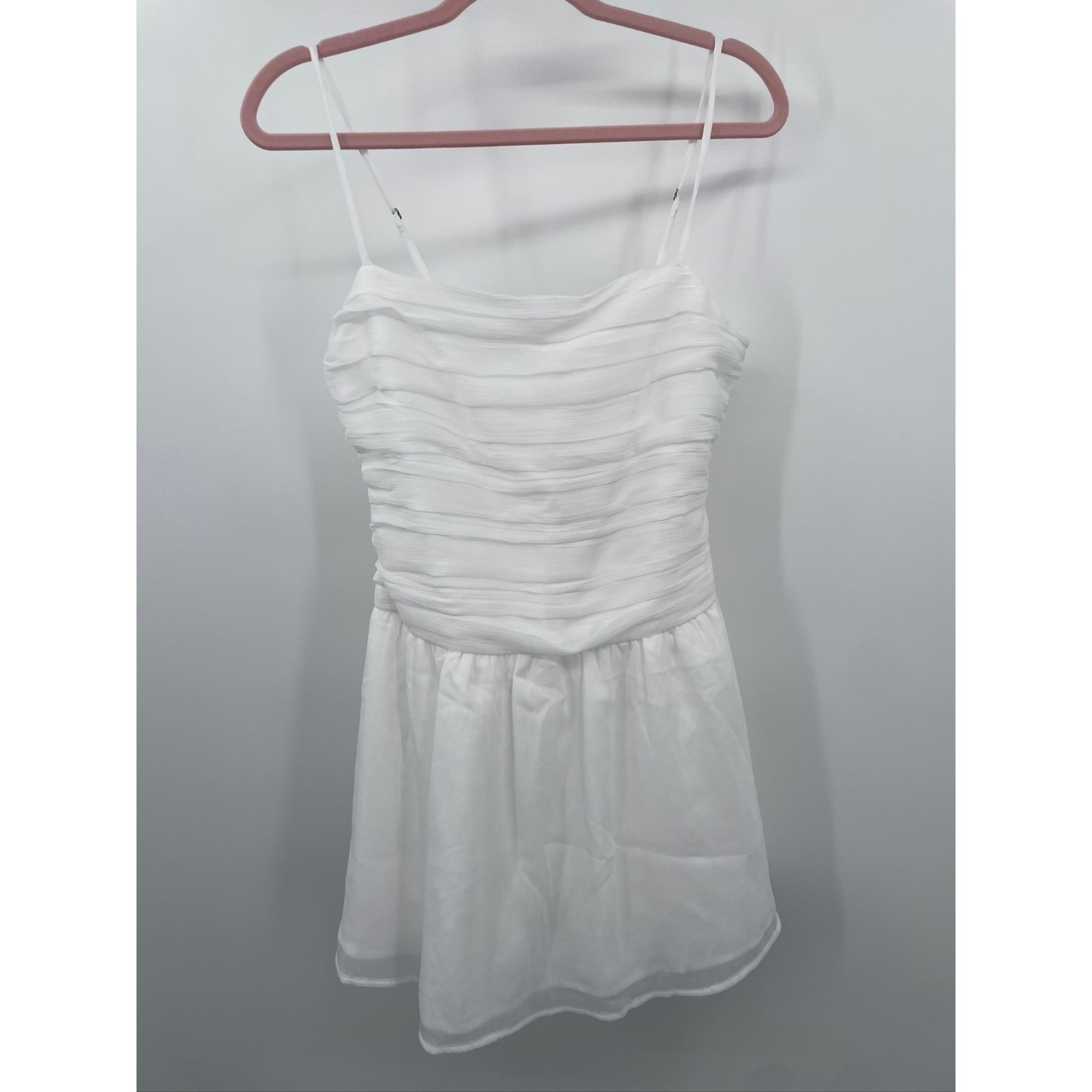 Nwt - Hollister Chiffon Skort Dress White Size Medium